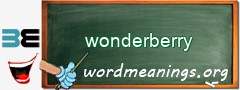 WordMeaning blackboard for wonderberry